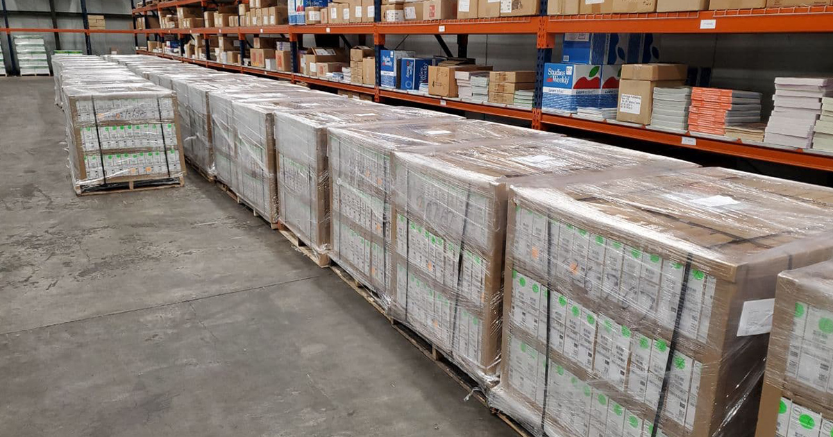 pallets of Chromebooks to be distributed at NISD